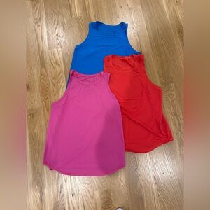 Lululemon high neck running and training tops (lot of 3) size 8